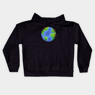 Pixel Art - World Globe Collection Kids Hoodie